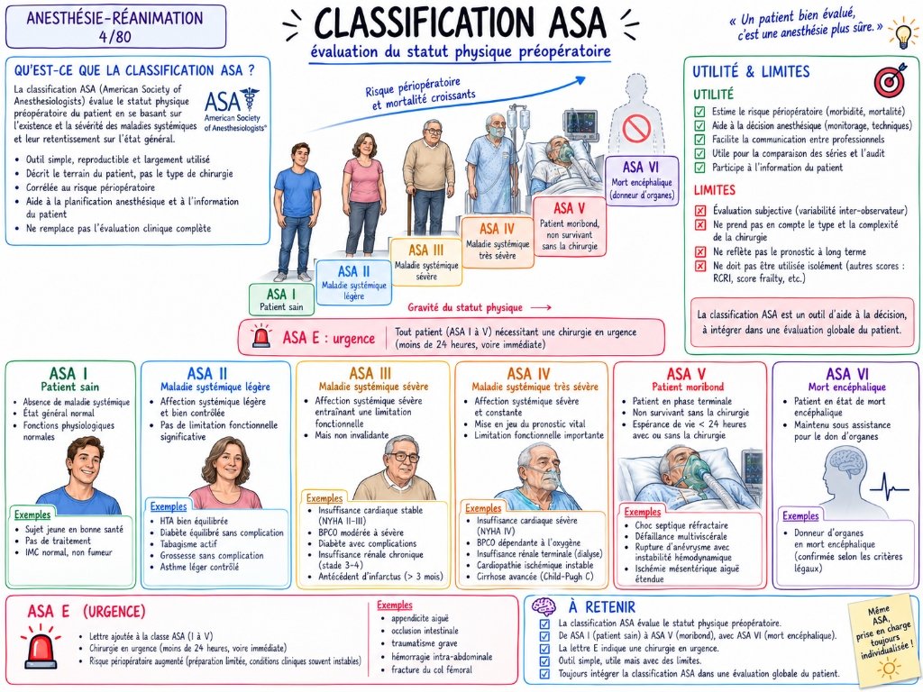Classification ASA — Évaluation du statut physique préopératoire